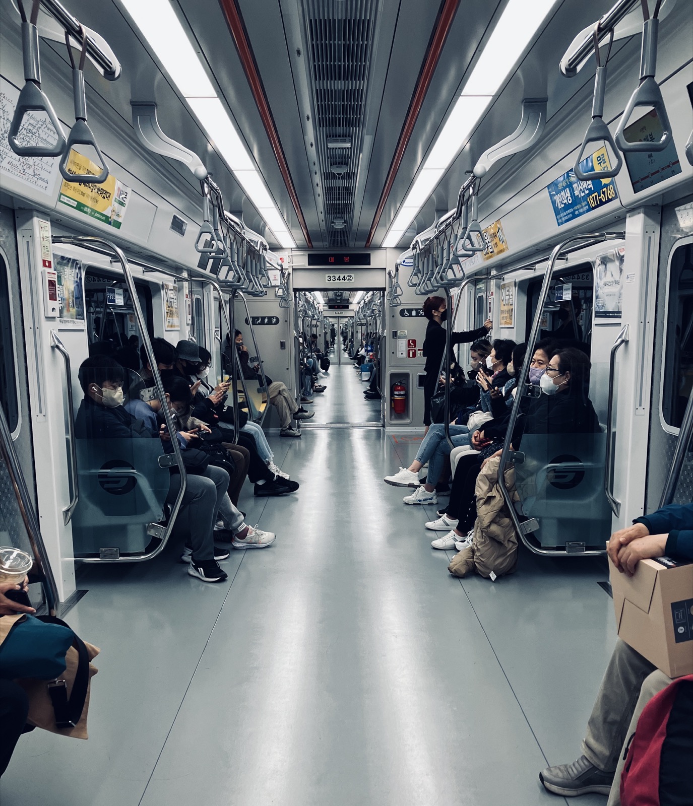 Inside of a Subway