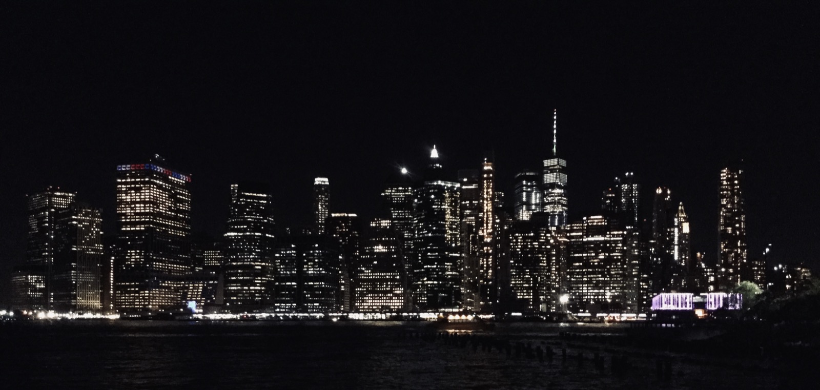 Manhattan Skyline during nighttime